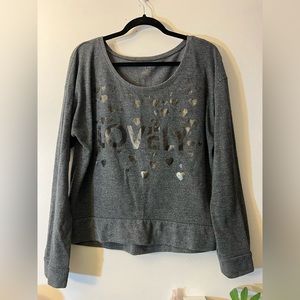 “lovely” graphic long sleeve
